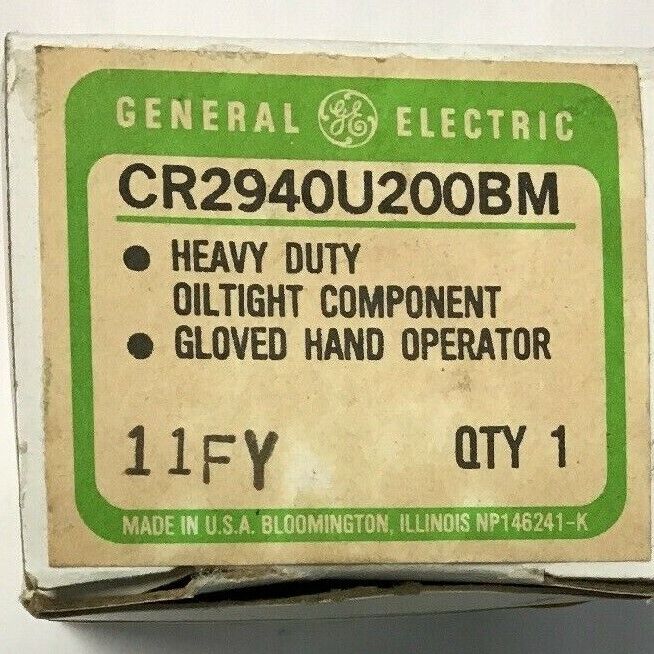 GENERAL ELECTRIC CR2940U200BM HEAVY DUTY OILTIGHT COMPONENT GLOVED HAND OPERATOR