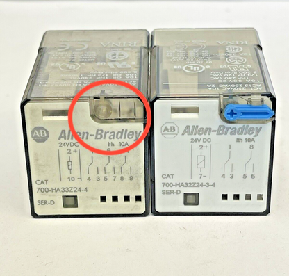 ALLEN BRADLEY *LOT OF 2* - 700-HA32Z24-3-4 SER D - RELAY - 250 VAC, 1O A, 30 VDC