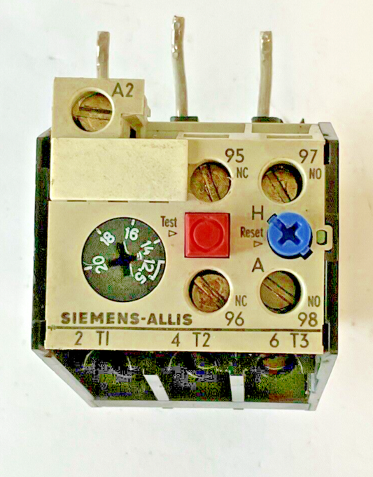 SIEMENS-ALLIS OLR2000CSI OVERLOAD RELAY 12.5-20AMP 600V CLASS  10