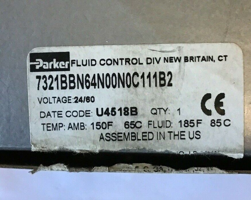 PARKER 7321BBN64N00N0C111B2 SOLENOID VALVE 10WATTS PSI2-150 1"