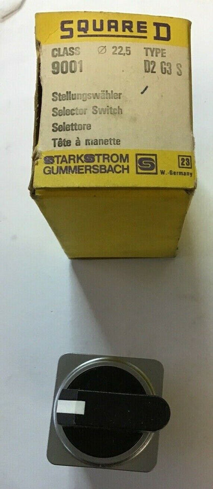 SQUARE D 9001 D2G3S, D3G2S, D2G2S SELECTOR SWITCH***LOTOF3***