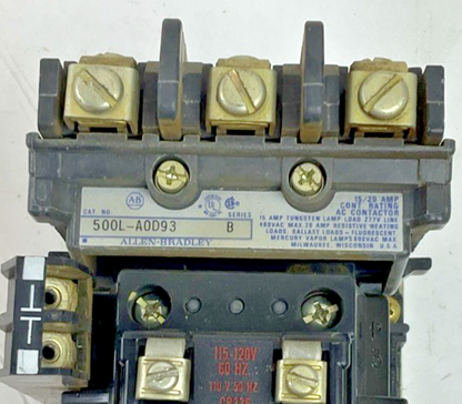ALLEN BRADLEY 500L-A0D93 STARTERSER.B W/595-A W/CB236