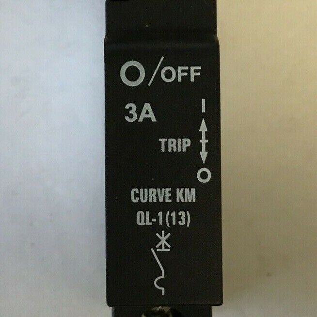 CB1 QL-1(13) CIRCUIT BREAKER 3A 240VAC CURVE KM ***LOTOF3***