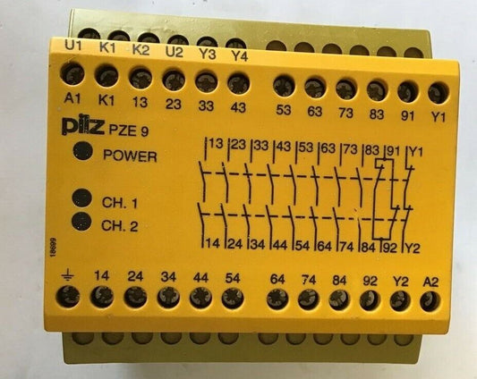 PILZ PZE9 110VAC/8S1O SAFTEY RELAY 110VAC 10,5VA 50-60HZ