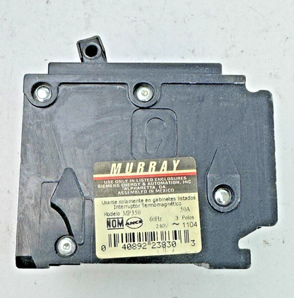 MURRAY - MP350 - COMMON TRIP CIRCUIT BREAKER - 50A, 3 POLE, 240 VAC, MP-350