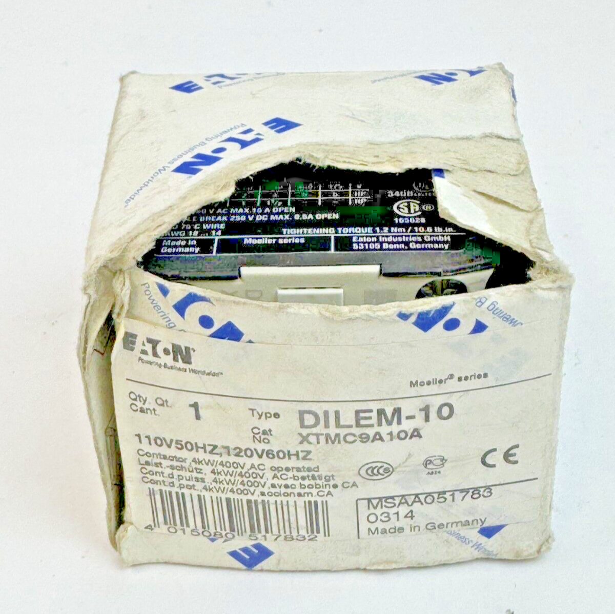 EATON / MOELLER - DILEM-10 - XTMC9A10A - CONTACTOR