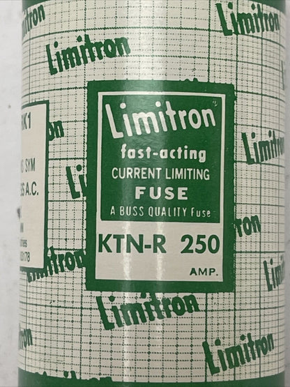 BUSSMANN KTN-R 250 FAST-ACTING CURRENT LIMITING CLASS RK1 FUSE 250AMP 250VAC