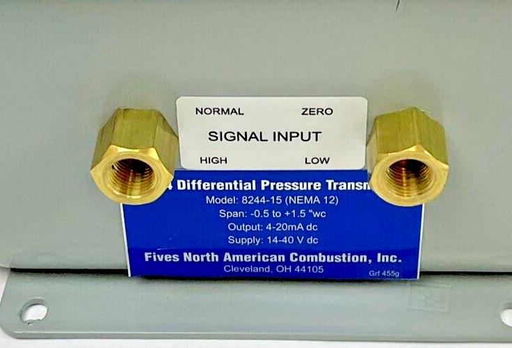 FIVES NORTH AMERICAN COMBUSTION 8244-15 DIFFERNTIAL PRESSURE TRANSMITTER 40VDC