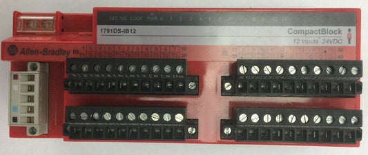 ALLEN BRADLEY 1791DS-IB12 COMPACT BLOCK 12 INPUT 24VDC SERIES A REV B01