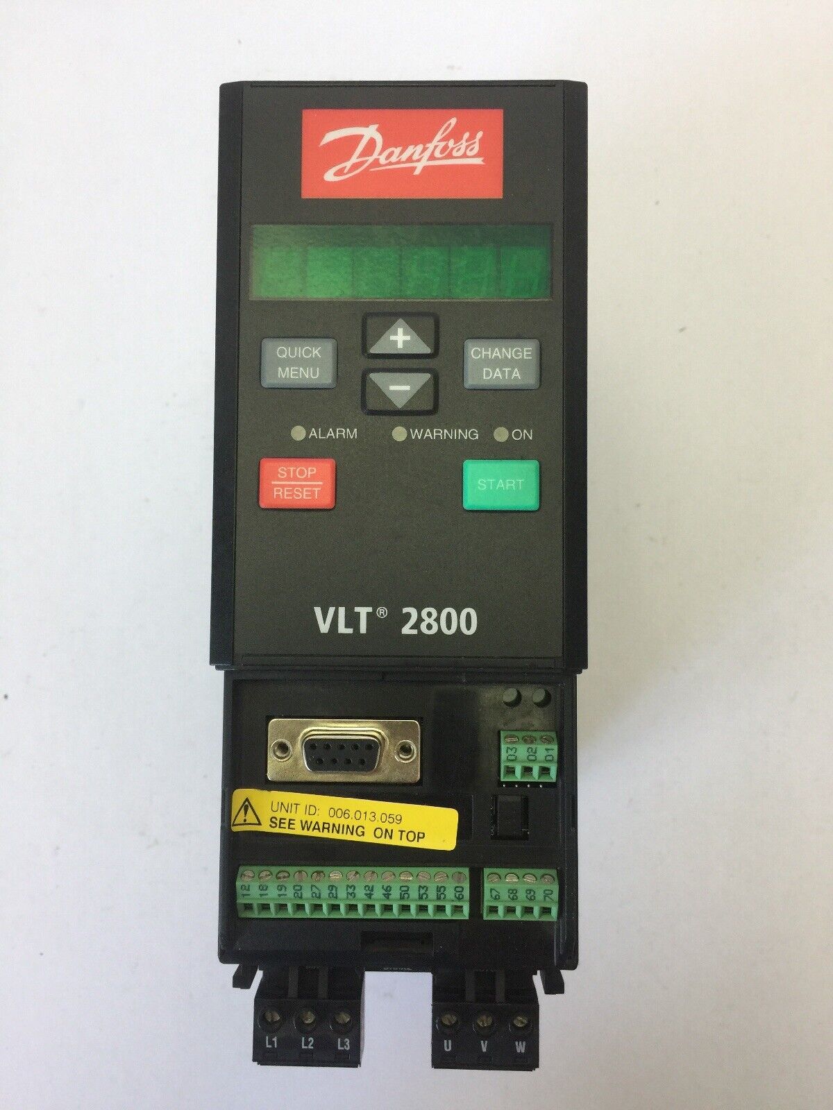 DANFOSS VLT 2800 195N1001 VARIABLE SPEED DRIVE, 3X380-480V- 50/60HZ-1.6A