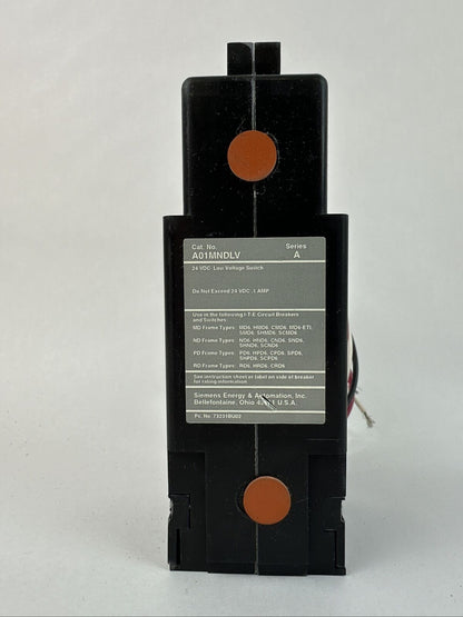 SIEMENS A01MNDLV SERIES A 24VDC LOW VOLTAGE SWITCH