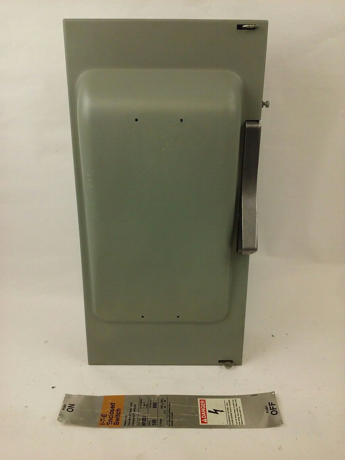 ITE SIEMENS NF353, TYPE 1, SAFETY SWITCH, 100A, 600V, 3PH, 60 MAX H.P., INDOOR