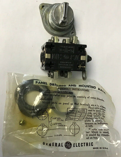 GENERAL ELECTRIC CR2940UB203P SELECTOR SWITCH BLK 3 POS. 600V