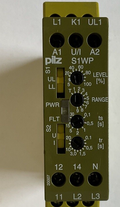 PILZ S1WP 9A 24VDC UM 0-550VAC/DC TRUE POWER MONITOR SAFETY RELAY