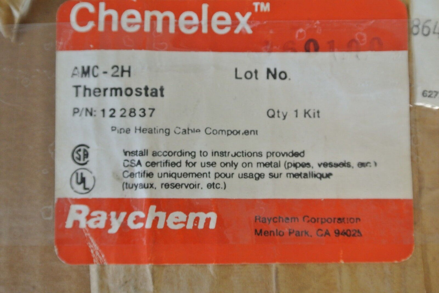 RAYCHEM / CHEMELEX AMC-2H THERMOSTAT / TEMPERATURE CONTROL /  NEW SURPLUS