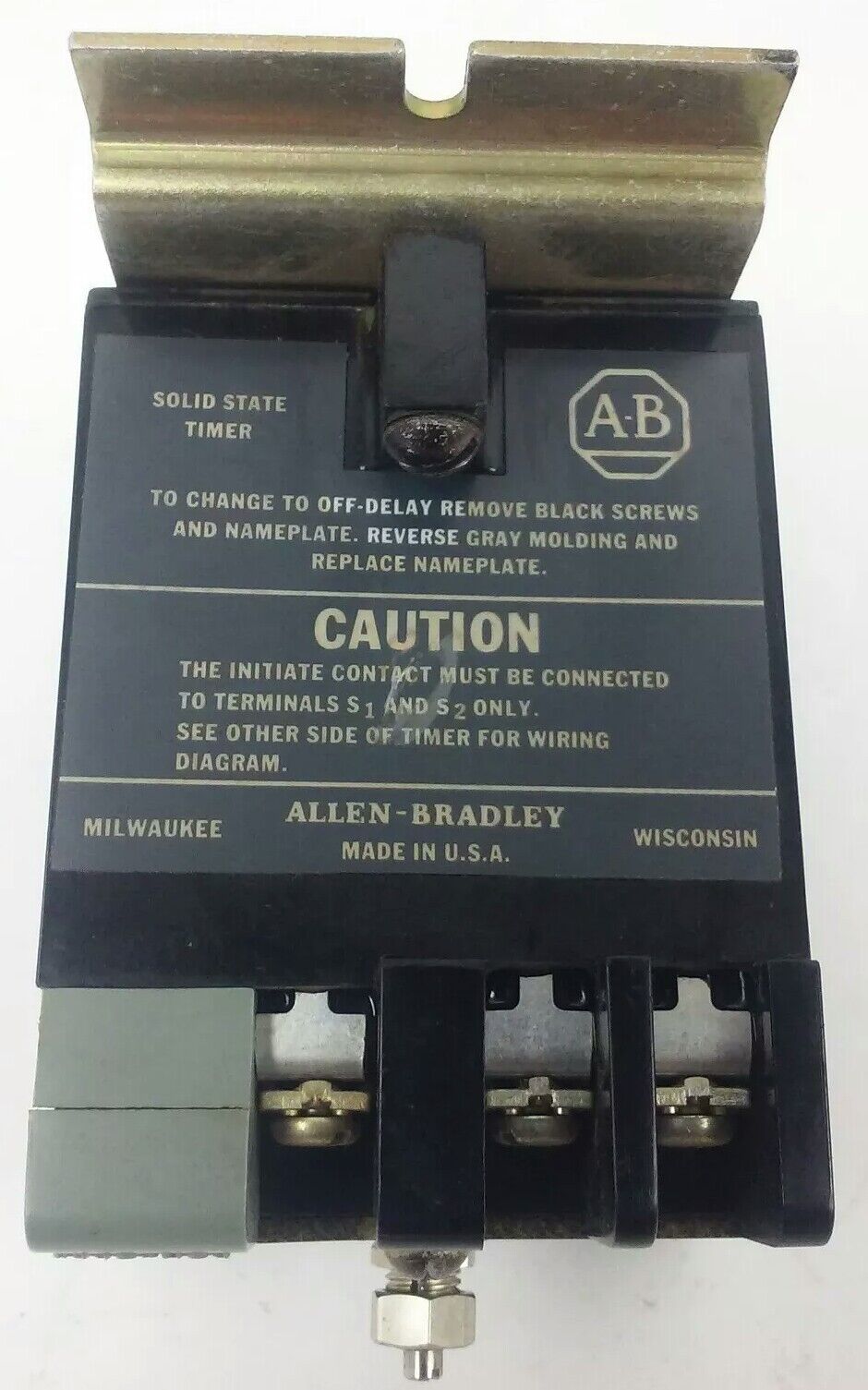 ALLEN BRADLEY 852S-NSD SER F SOLID STATE TIMER 0.5-15 SECONDS TIME DELAY RANGE