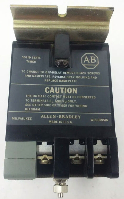 ALLEN BRADLEY 852S-NSD SER F SOLID STATE TIMER 0.5-15 SECONDS TIME DELAY RANGE