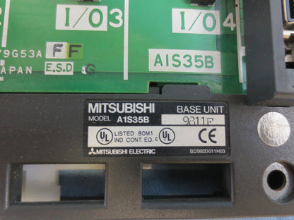 MITSUBISHI A1S35B BASE UNIT / RACK for PLC CARDS / MODULES