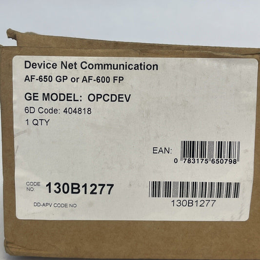 GE OPCDEV DEVICE NET COMMUNICATION