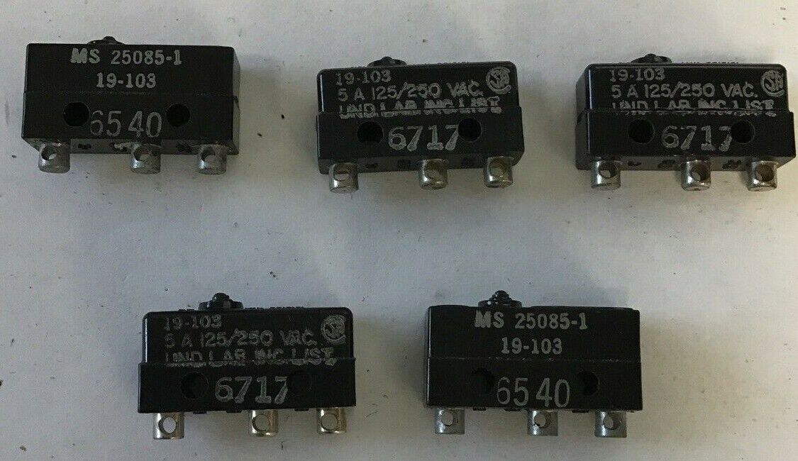 LICON SWITCH COMPONENTS 19-103 5A 125/250 ***LOTOF5***