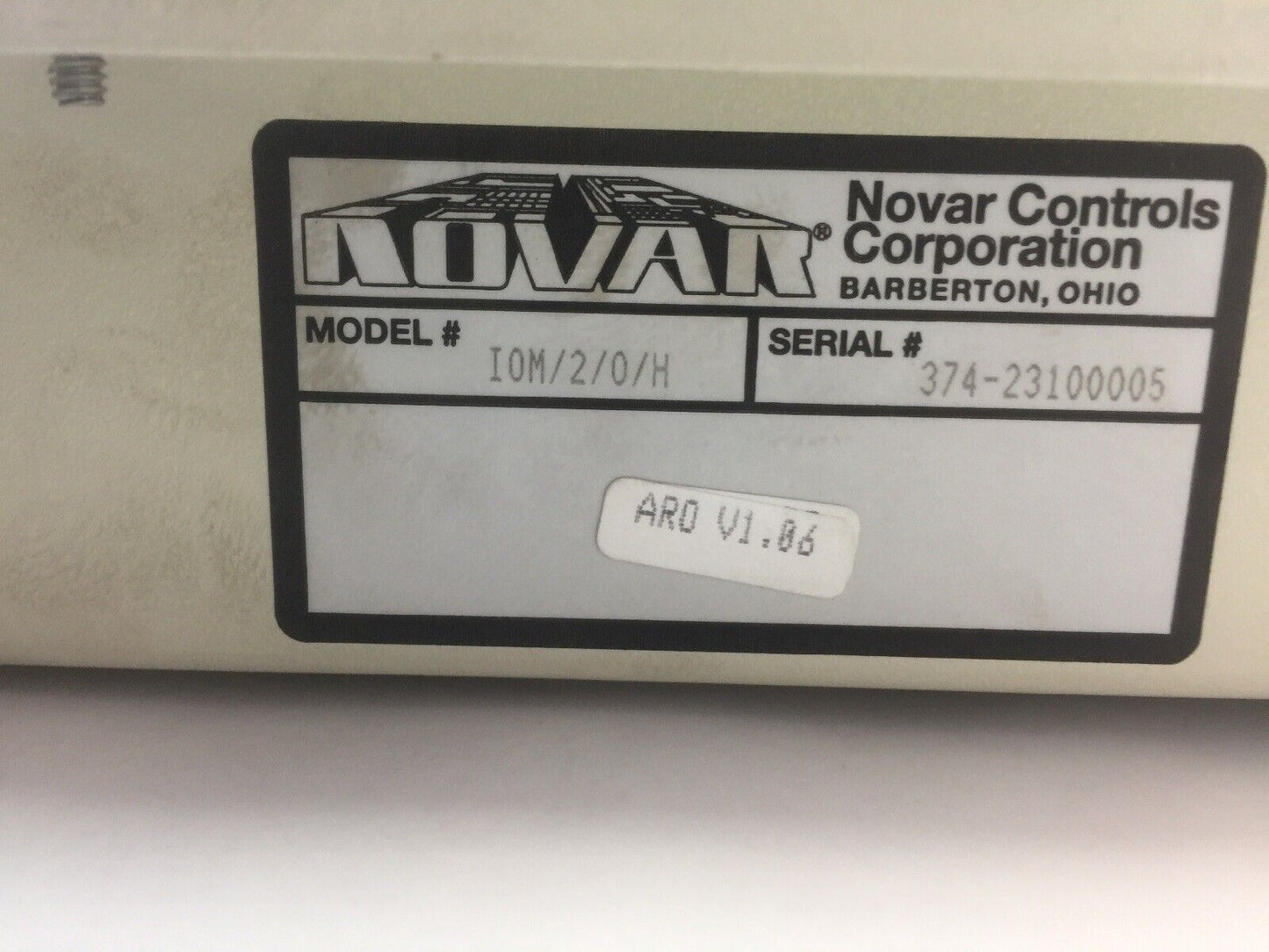NOVAR CONTROLS LOGIC ONE IOM/2/0/H ARO V1.06 I/O MODULE