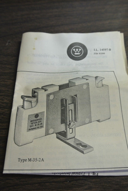 WESTINGHOUSE M34-1A - MECHANICAL INTERLOCK for SERIES A/200 UNITS - NEW SURPLUS