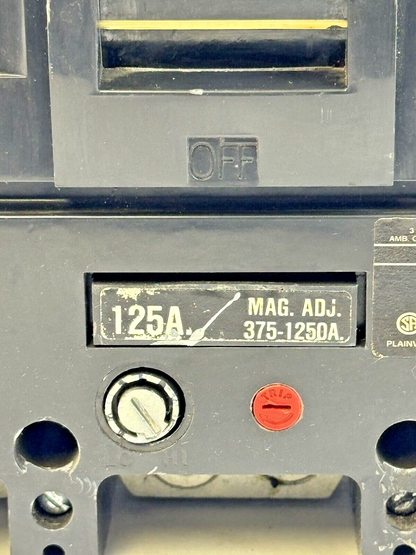 GE - TJJ436125 - CIRCUIT BREAKER W/ 125A TRIP + SEE BELOW - 125A, 600VAC, 3 POLE