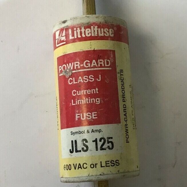 LITTELFUSE JLS 125 CURRENT LIMITING FUSE CLASS J POWR-GARD 125A 600VAC