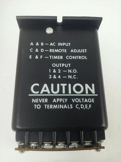 ISSC 1013-1-D-5-B TIME CONTROL RELAY TYPE 5, RANGE .06-1, INPUT 115V 50/60HZ