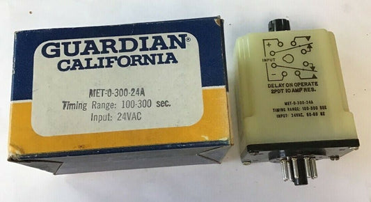 GUARDIAN CALIFORNIA MET-0-300-24A RELAY RANGE 100-300SEC 24VAC