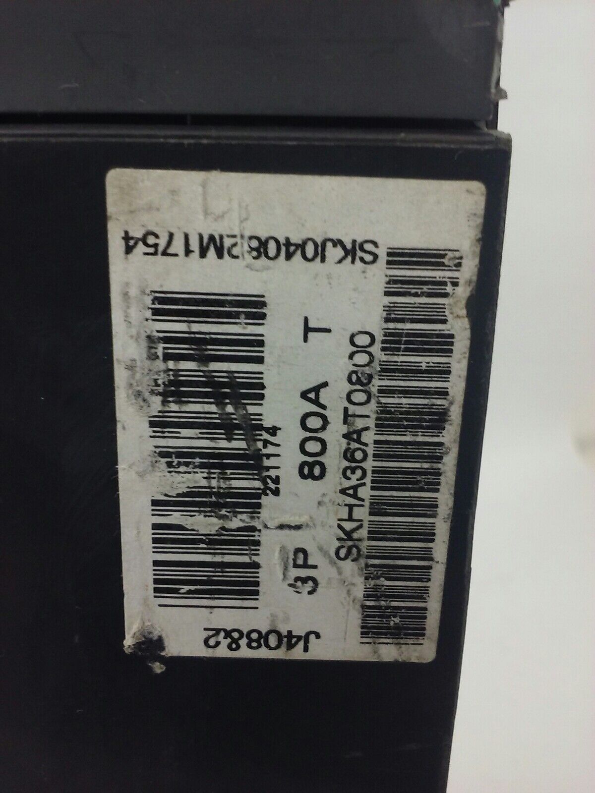 GE SKHA36AT0800 W/ SHUNT TRIP,  RMS, 3P, 800A, 600V, 800A PLUG, SAST1, 65KA,USED