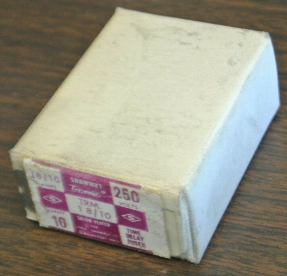 BOX of 10 / GOULD-SHAWMUT TRM1-8/10 FUSE 1-8/10A / 250V / NEW SURPLUS TRM 1-8/10