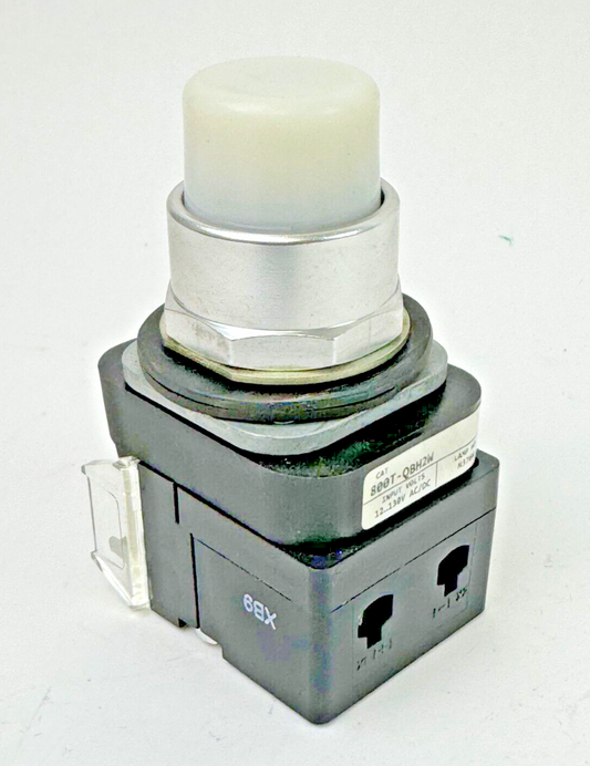 ALLEN-BRADLEY - 800T-QBH2W SER. U -WHITE LED MOMENTARY PUSH BUTTON W/ 800TC-N374