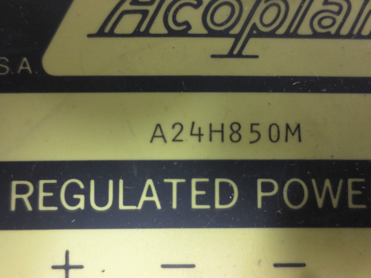 ACOPIAN A24H850M REGULATED POWER SUPPLY