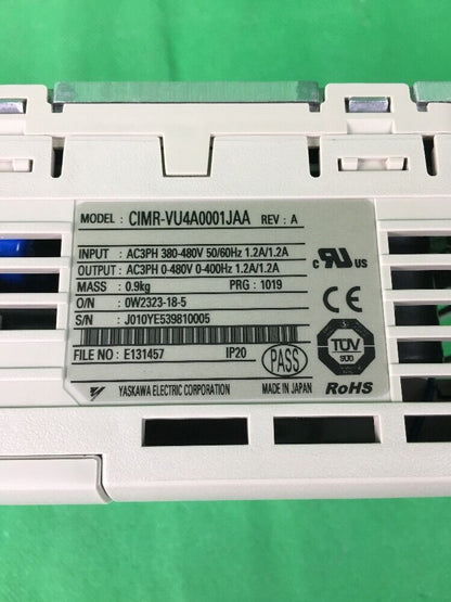 YASKAWA V1000 DRIVE CIMR-VU4A0001JAA 400V 1.2A AC 3PH 480V