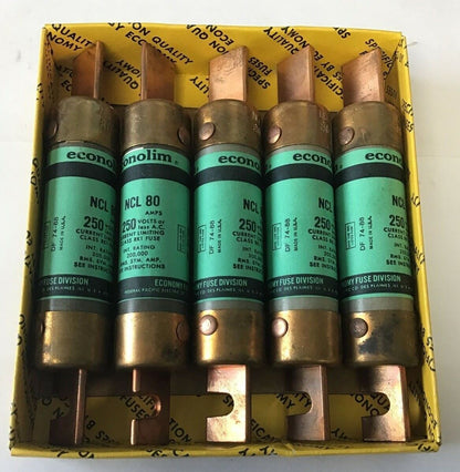 ECONOMY NCLR 80 ECONOLIM CURRENT LIMITING FUSE RK1 80A 250V NCLR 80***LOTOF5***