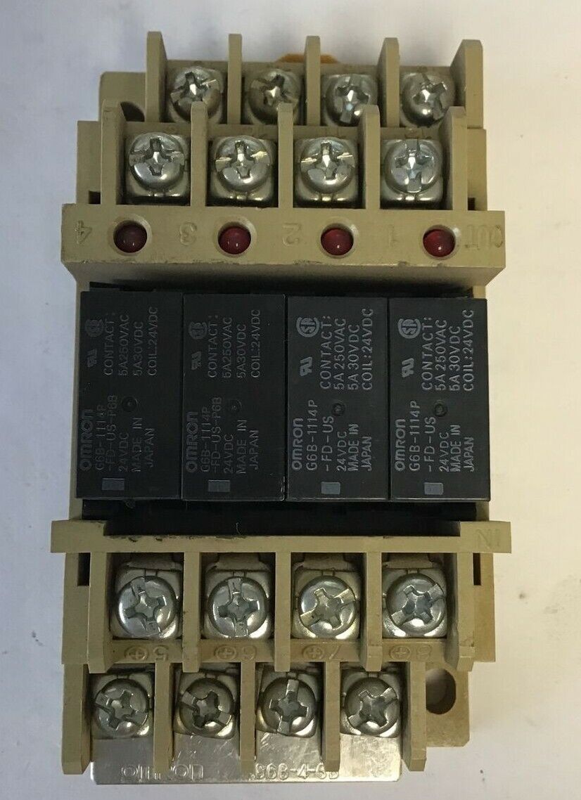 OMRON G6B-4BND RELAY TERMINAL BLOCK 24VDC 5A 250VAC***LOTOF5***