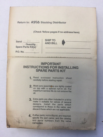 ASCO RED HAT 99-019 SPARE PARTS KIT