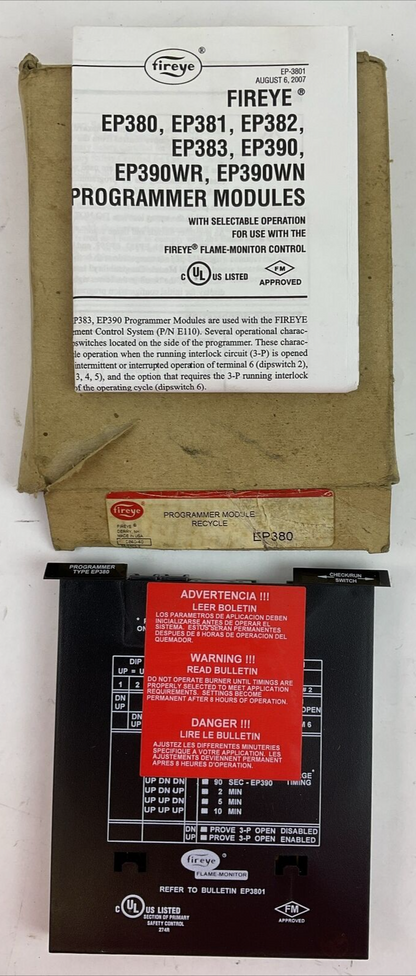FIREYE TYPE EP380 PROGRAMMER