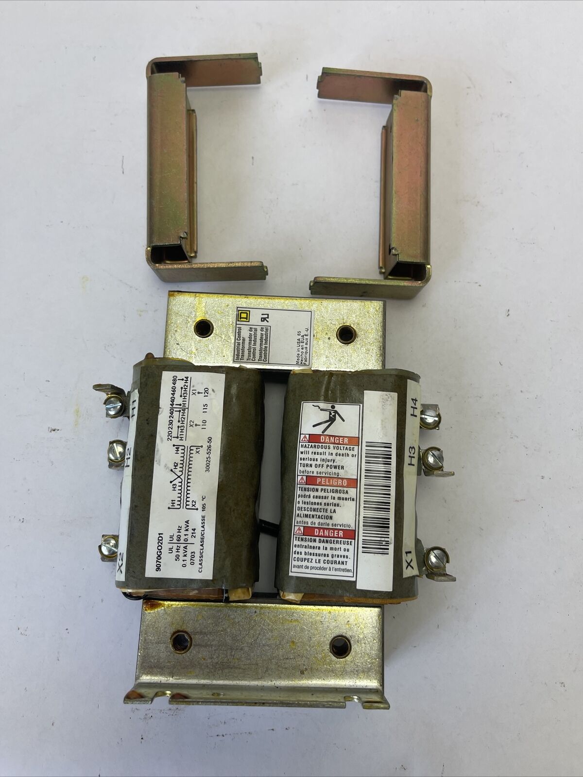 SQUARE D 9070GO2D1 INDUSTRIAL CONTROL TRANSFORMER PRIM. VAC 220/440 230/460 240/