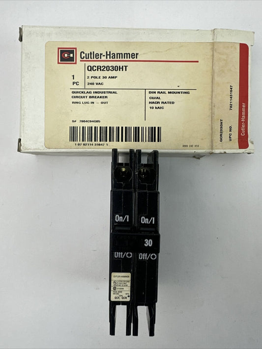 CUTLER HAMMER QCR2030HT QUICKLAG INDUSTRIAL CIRCUIT BREAKER 30A 240VAC 2POLE