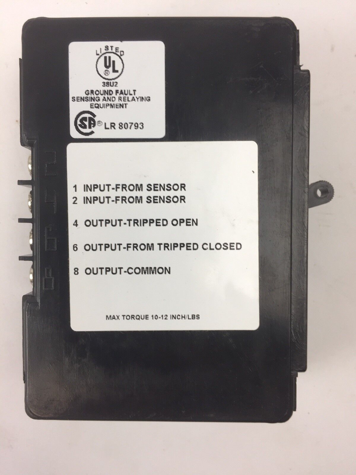 CUTLER HAMMER GRT GROUND FAULT RELAY TIME DELAY PANEL MOUNT OUTPUT 10A 250VAC