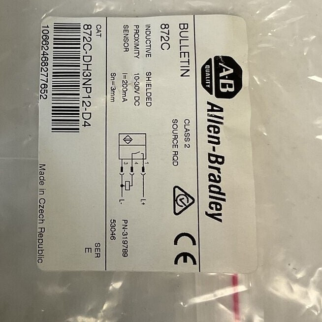 ALLEN BRADLEY 872C-DH3NP12-D4 INDUCTIVE PROXIMITY SENSOR 30VDC SER.E