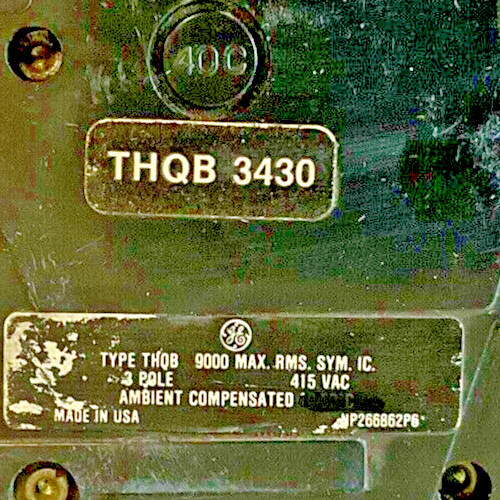 GE THQB 3430 CIRCUIT BREAKER 415VAC 3POLE 30A