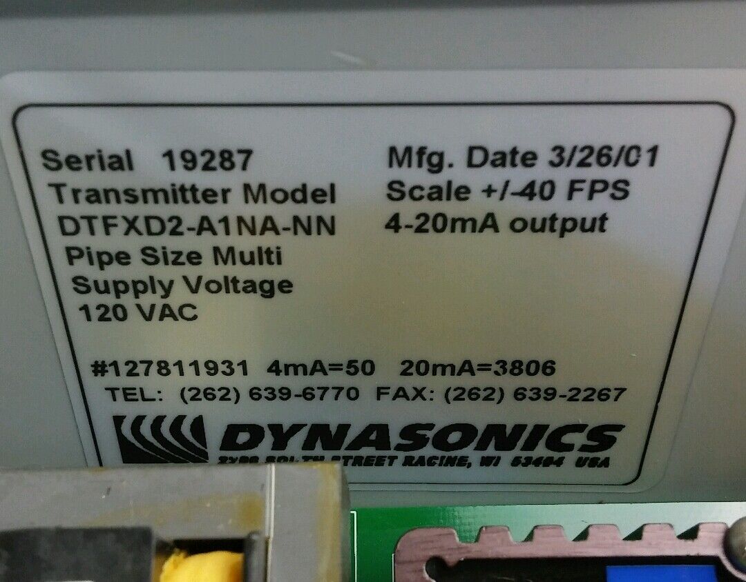 DYNASONICS TFX Transit-Time Flowmeter DTFXD2-A1NA-NN