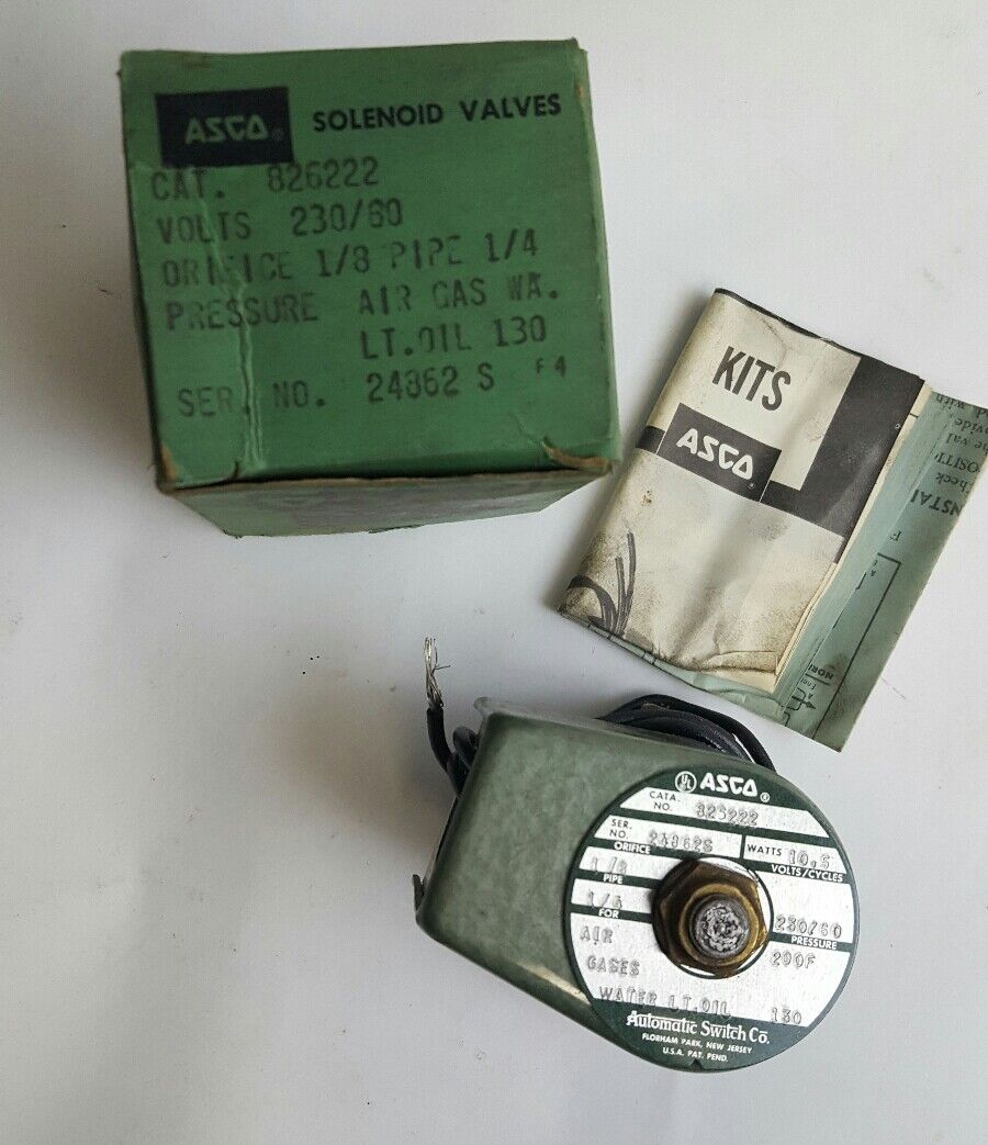 ASCO RED-HAT VALVE ACCESSORIES CAT NO 8262G22