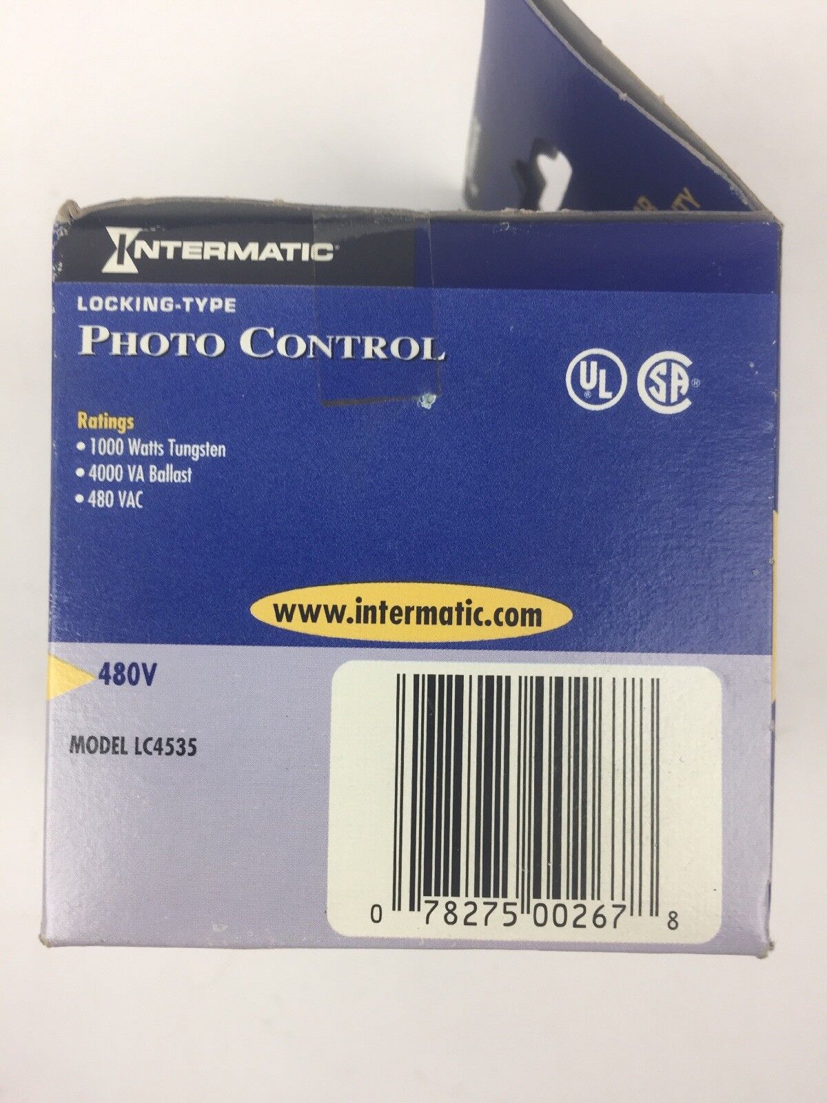 INTERMATIC LC4535 LOCKING-TYPE PHOTO CONTROL 480VAC 1000 WATTS TUNGSTEN