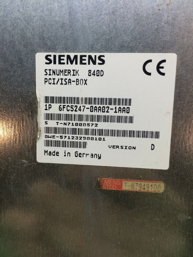 SIEMENS SINUMERIK 840D PCI/ISA-BOX 6FC5247-0AA02-1AA0