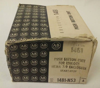 ALLEN BRADLEY 1481-N53 SERIES A PUSH BUTTON KIT, NEMA 7-9 ENCLOSURE, START-STOP