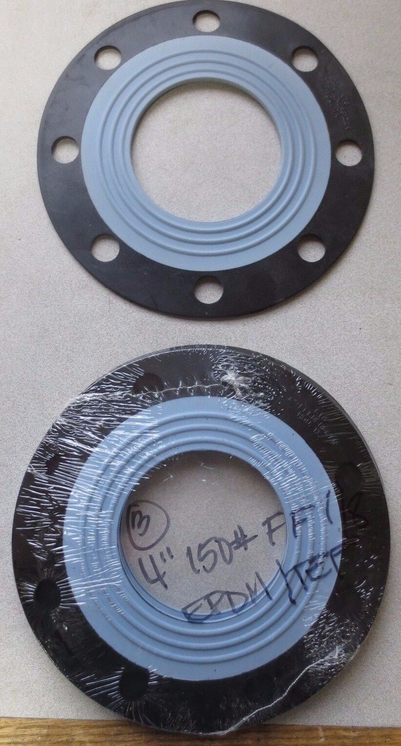 CTG 4" 150# FFI EPDM / TEFLON GASKET 4"-ET ENERGIZER - 8"x4"x1/8" 8 HOLES, 3/4"